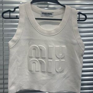 Miu Miu White Crop Top